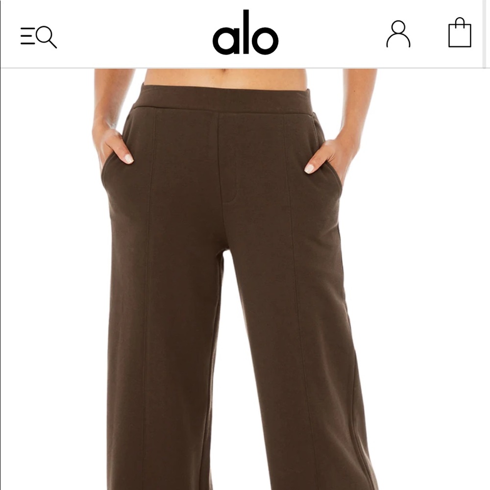 ALO High-Waist Trouser wide leg pants